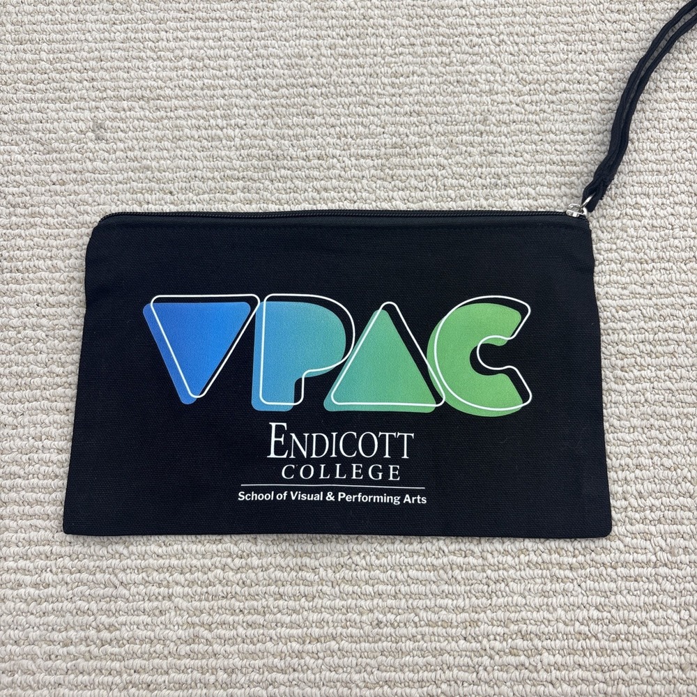 Endicott School of Visual & Performing Arts College Zippered Canvas Pouch bag